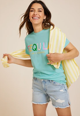 Tequila Lime And Sunshine Oversized Fit Graphic Tee