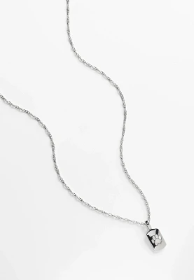 Silver Paw Pendant Necklace