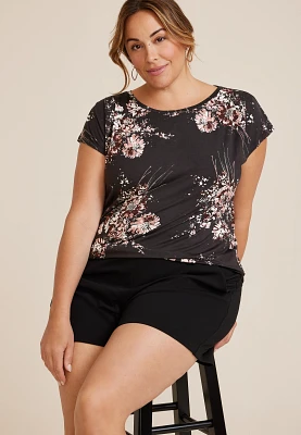 Plus Size 24/7 Pleated Fairhaven Sandwash Tee