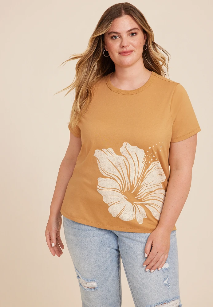 Plus Hibiscus Classic Fit Graphic Tee