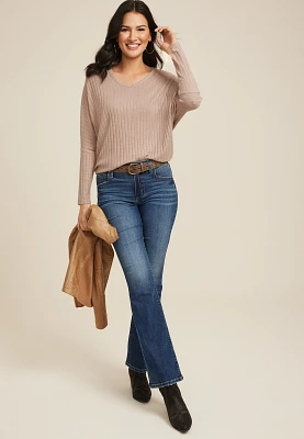 24/7 Dakota V Neck Dolman Top