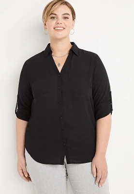 Plus Winona Button Down Blouse