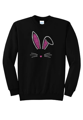 LA Pop Art Plus Women's Word Bunny Ears Sweatshirt