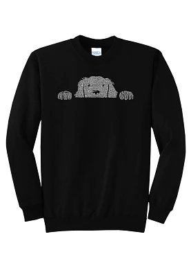 LA Pop Art Plus Peeking Dog Sweatshirt