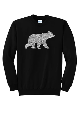 LA Pop Art Plus Women's Mama Bear Word Sweatshirt
