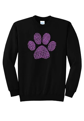 LA Pop Art Plus XOXO Dog Paw Sweatshirt