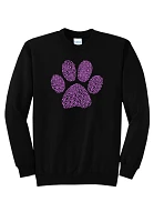 LA Pop Art Plus Women's XOXO Dog Paw Sweatshirt