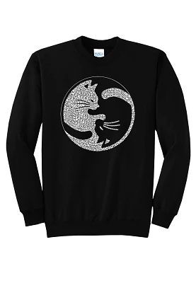 LA Pop Art Plus Women's Yin Yang Cat Sweatshirt