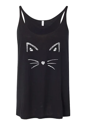 LA Pop Art Women's Whiskers Premium Word Tank