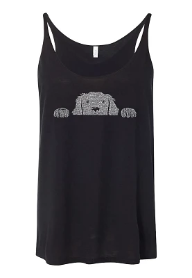 LA Pop Art Peeking Dog Premium Word Tank