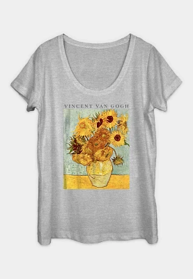 Fifth Sun Vincent Van Gogh Sunflowers Graphic Tee