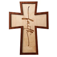 Dexsa Faith Cross Wood Wall Plaque