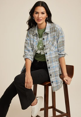 Cabin Plaid Boyfriend Tunic Shirt