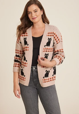 Cat Long Sleeve Cardigan