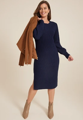 Cable Knit Sweater Dress