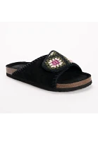 MUK LUKS Womens Gigi Crochet Slide Sandal