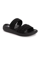 MUK LUKS Womens Stella 2 Strap Slide Sandal