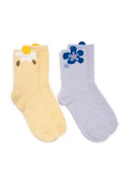 MUK LUKS Womens 2 Pack Boxed Cozy Crew Socks