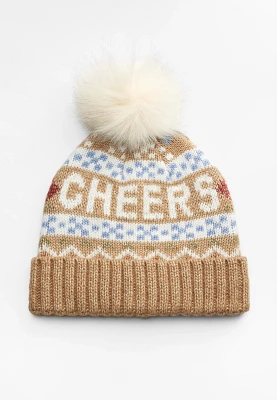 Cheers Fair Isle Pom Beanie