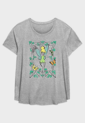 Fifth Sun Plus Peter Pan Tinkerbell Graphic Tee