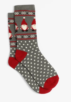 Cozy Holiday Gnomes Crew Socks