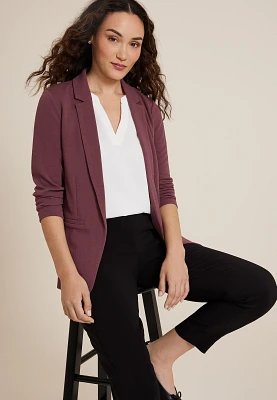 Versa Open Front Long Sleeve Blazer