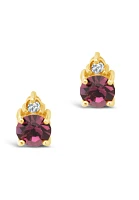 14K Gold Plated Birthstone Studs