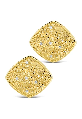 Ophelia CZ Floral Stud Earrings