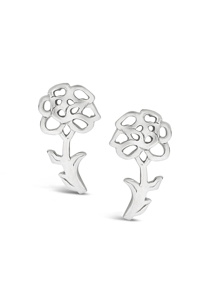 Birth Flower Stud Earrings