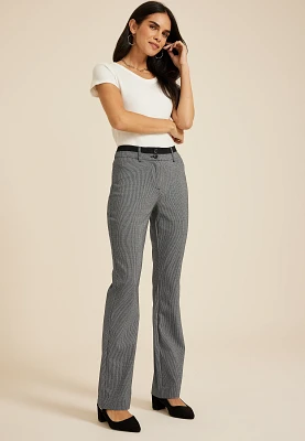 Bengaline Contrast Waist Mid Rise Bootcut Pant