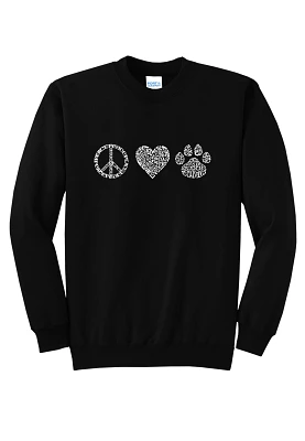 LA Pop Art Peace Love Cats Sweatshirt