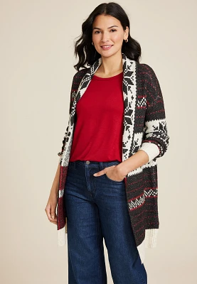 Fair Isle Shawl Cardigan