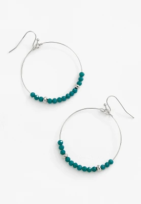 Beaded Hoop Earrings