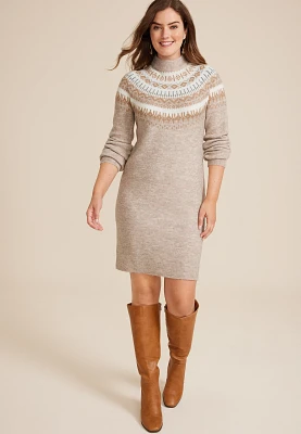 Fair Isle Sweater Dress