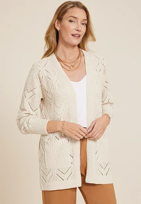 Diamond Stitch Pocket Cardigan