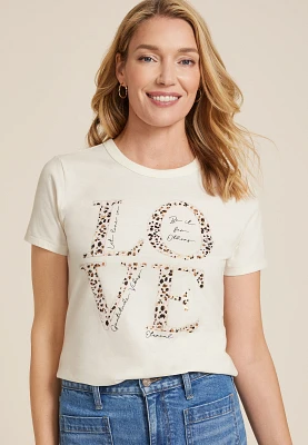 Animal Print Love Classic Fit Graphic Tee