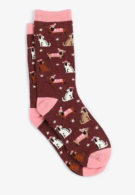 Christmas Dogs Crew Socks