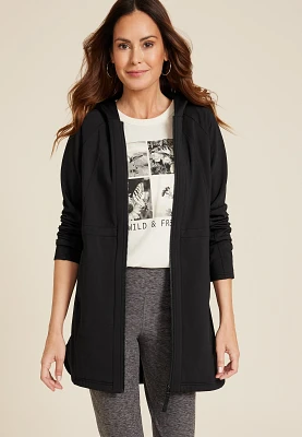 Athleisure Knit Long Jacket