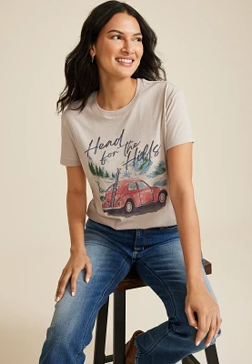 Head For The Hills Relaxed Fit Graphic Tee