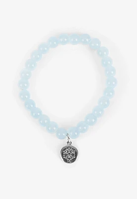 Snowflake Charm Beaded Bracelet