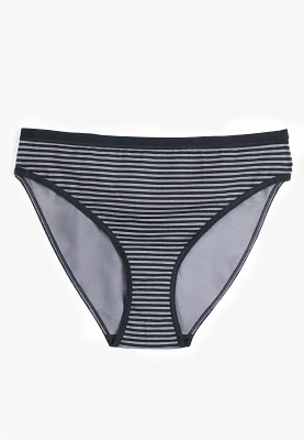 Simply Comfy Cotton Striped Bikini Panty