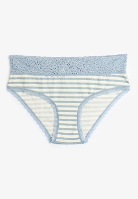 Simply Comfy Cotton Striped Hipster Panty