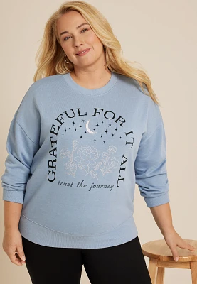 Plus Grateful Relaxed Fit Sweatshirt