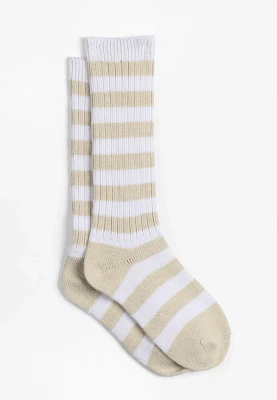 Striped Slouchy Crew Sock