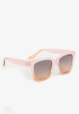 Pink Ombre Square Sunglasses