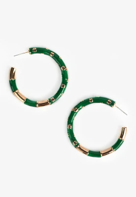 St Patricks Day Hoop Earrings