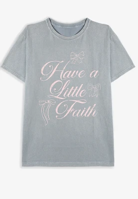 Plus Have A Little Faith Relaxed Fit Graphic Tee