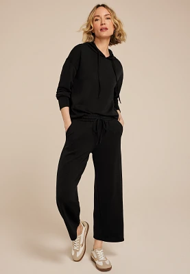 Scuba Wide Leg Cropped Pant