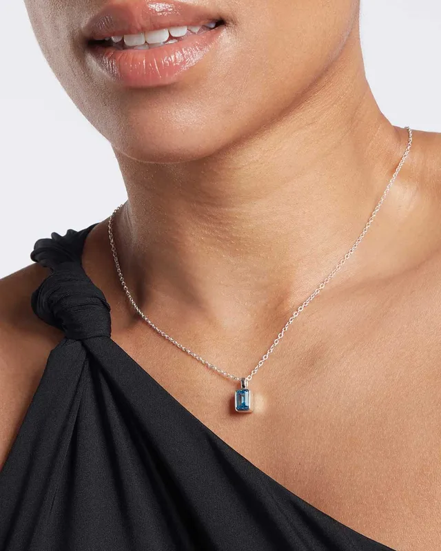 Kyla Blue Topaz Necklace - Flutterby Jewellery
