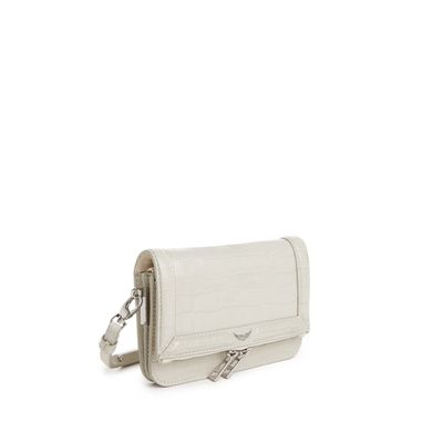 Pochette en cuir embossé